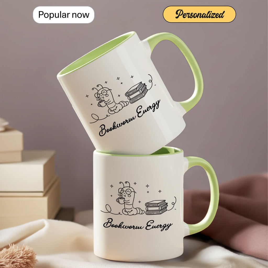 Booktrovert Cafe Mug – Book Lover Coffee Cup – Introvert Reader Gift – Multi Color Ringer Mug 11oz 15oz |Mug 103