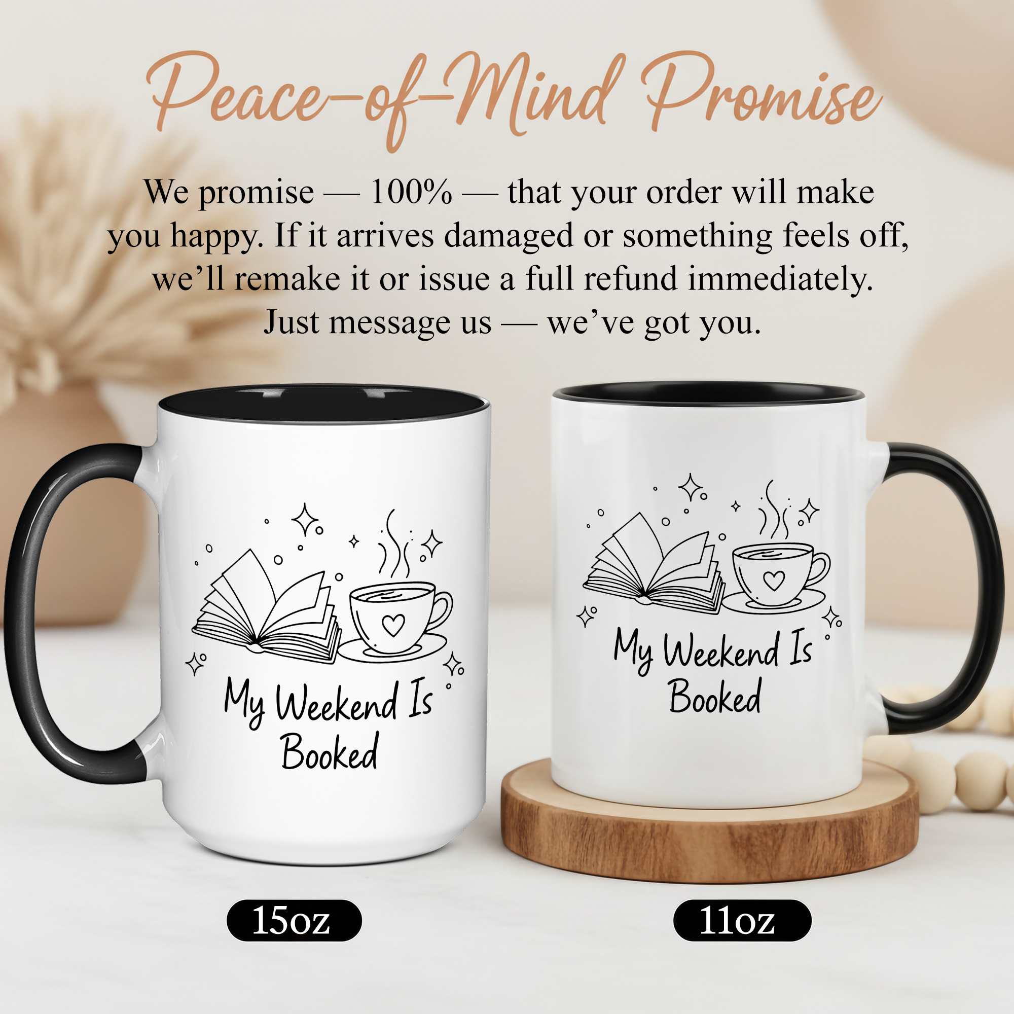 My Weekend Is Booked Personalized Mug – Funny Book Lover Coffee Cup – Custom Reader Gift |Mug 99