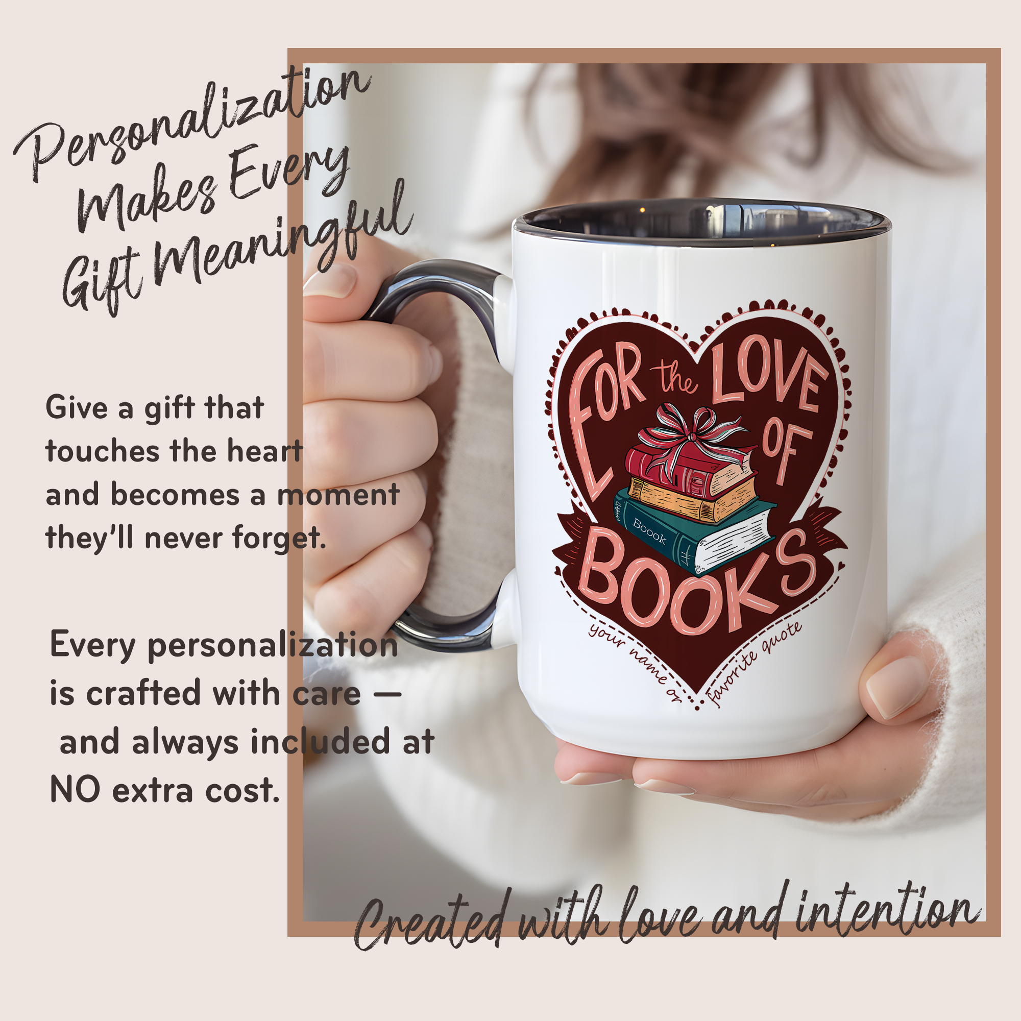 For The Love Of Books Mug – Book Lover Coffee Cup – Reader Gift – Bookworm Aesthetic Mug – 11oz 15oz Ringer Mug |Mug 139