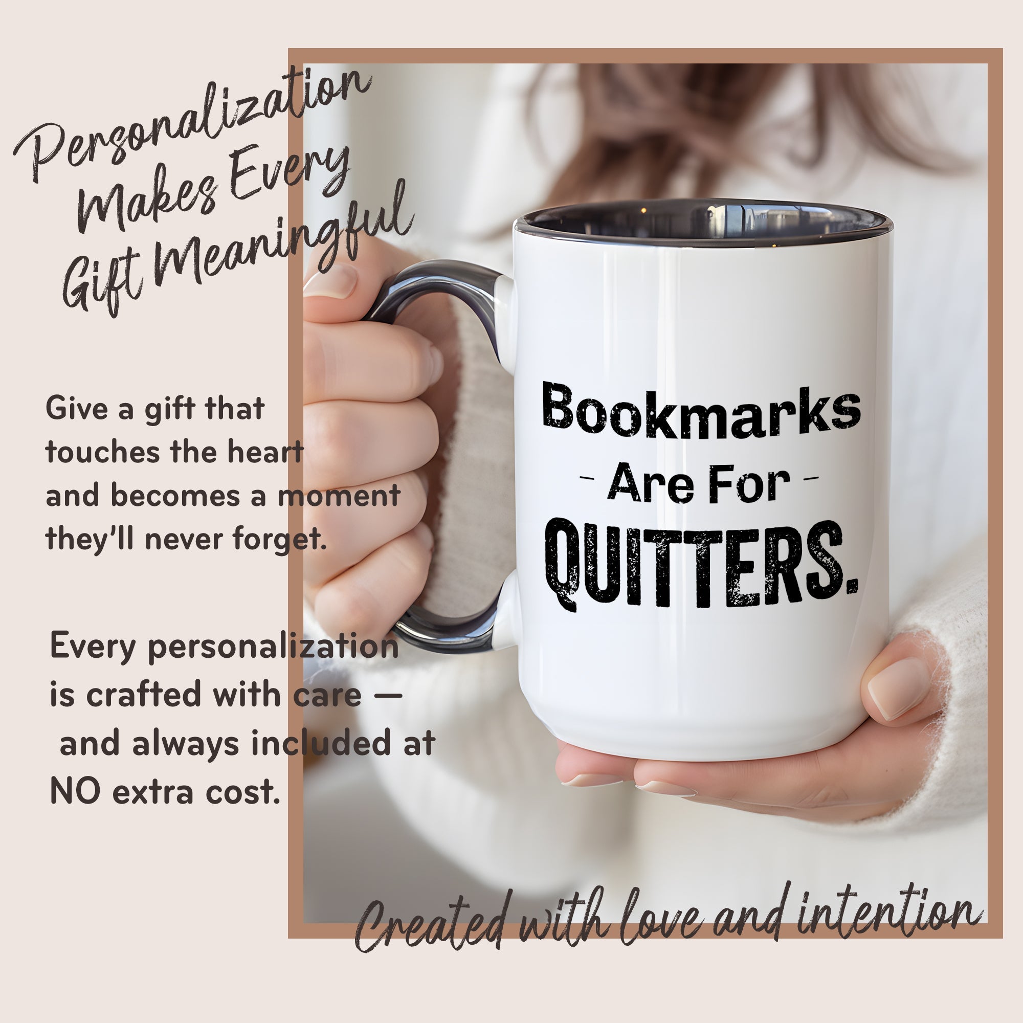 Bookmarks Are For Quitters Mug – Funny Book Lover Coffee Cup – Reader Humor Gift – Multi Color Ringer Mug 11oz 15oz |Mug 105