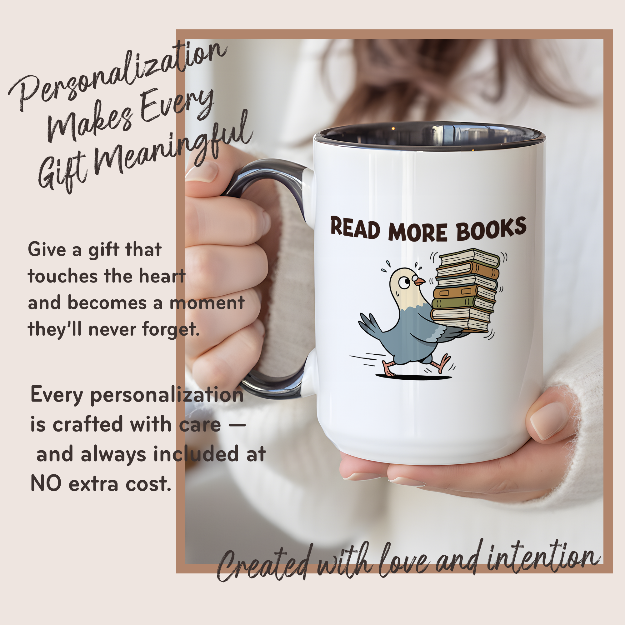 Read More Books Mug – Book Lover Coffee Cup – Reader Gift – Books and Coffee Ringer Mug |Mug 97