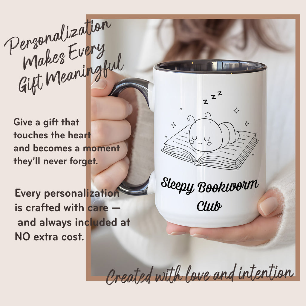 Sleepy Bookworm Club Mug – Cute Book Lover Coffee Cup – Cozy Reader Gift – Ringer Mug 11oz 15oz |mug 101