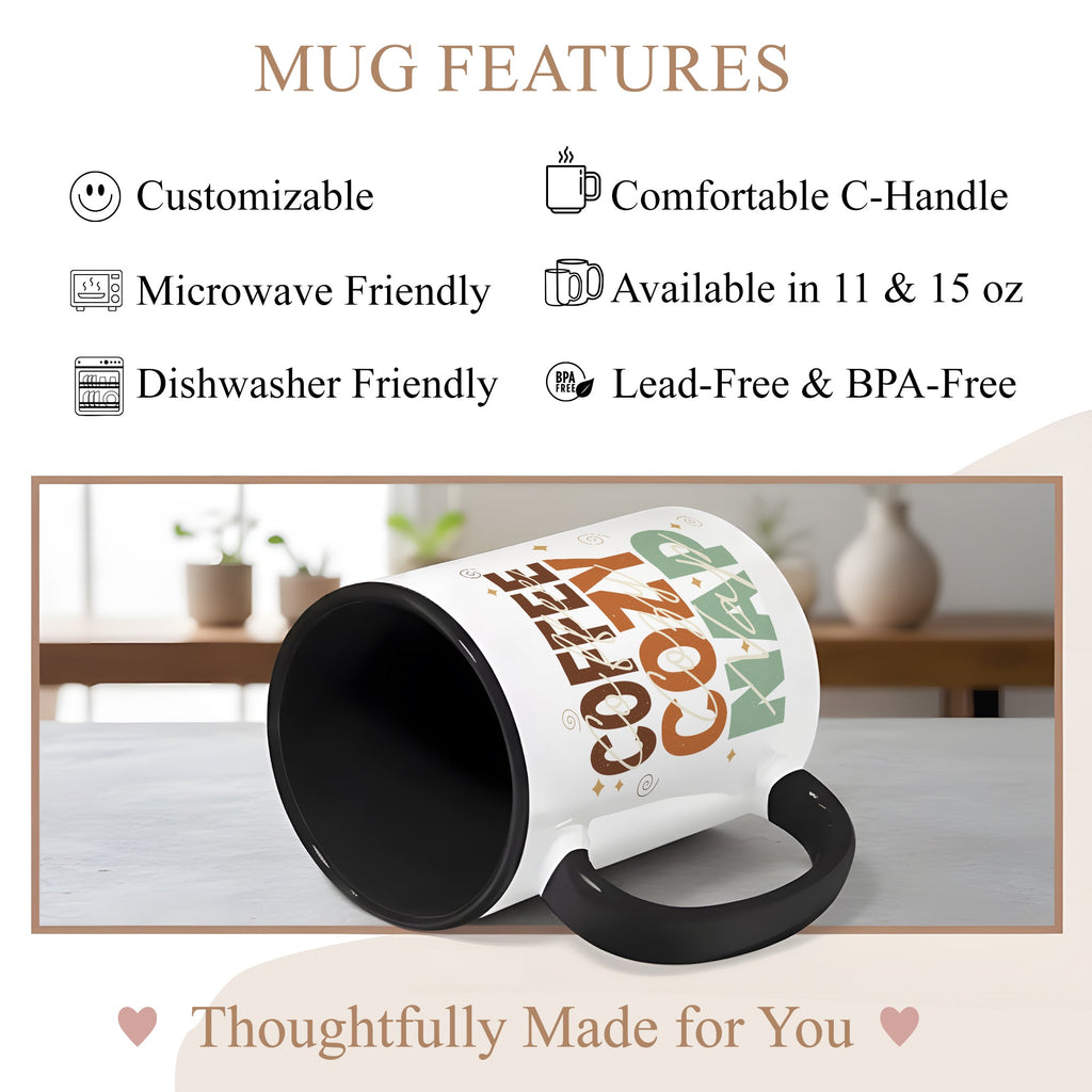 Coffee Cozy Nap Mug – Retro Coffee Lover Gift – Funny Caffeine Coffee Cup – 11oz 15oz Ringer Mug | Mug 128