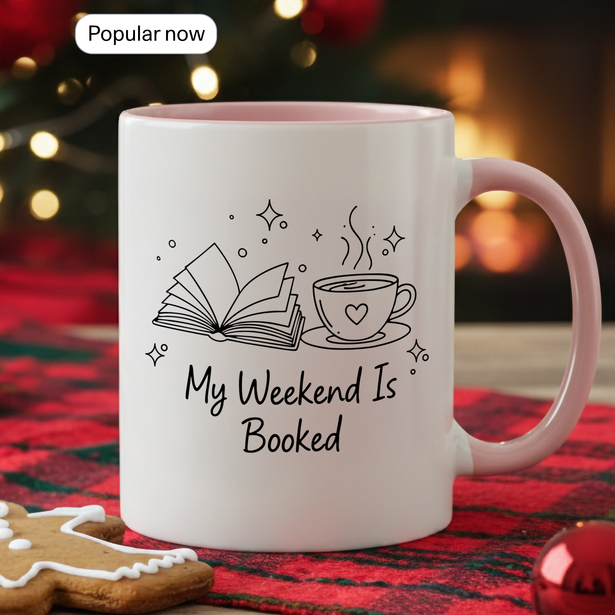 My Weekend Is Booked Personalized Mug – Funny Book Lover Coffee Cup – Custom Reader Gift |Mug 99