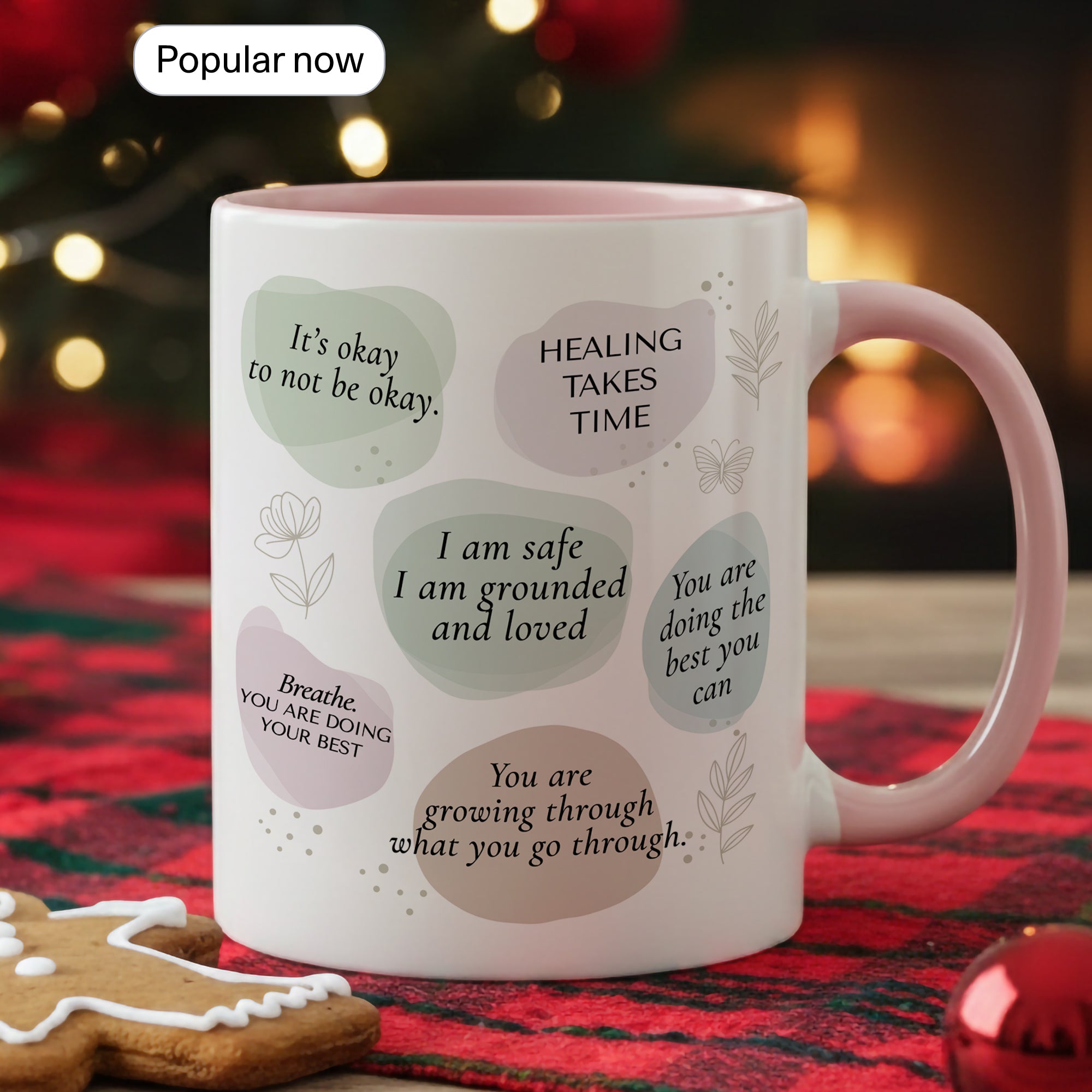Healing Takes Time Mug – Self Love Affirmation Coffee Cup – Mental Health Encouragement Gift – Inspirational Ringer Mug 11oz 15oz |Mug 106