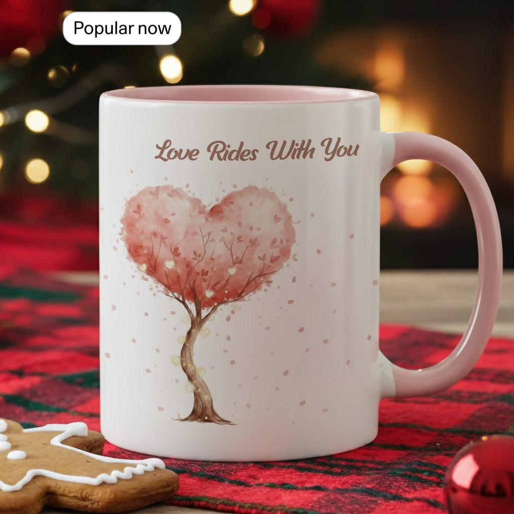 Love Grows With You Mug – Romantic Heart Tree Coffee Cup – Anniversary Gift – Couple Mug 11oz 15oz |Mug 143