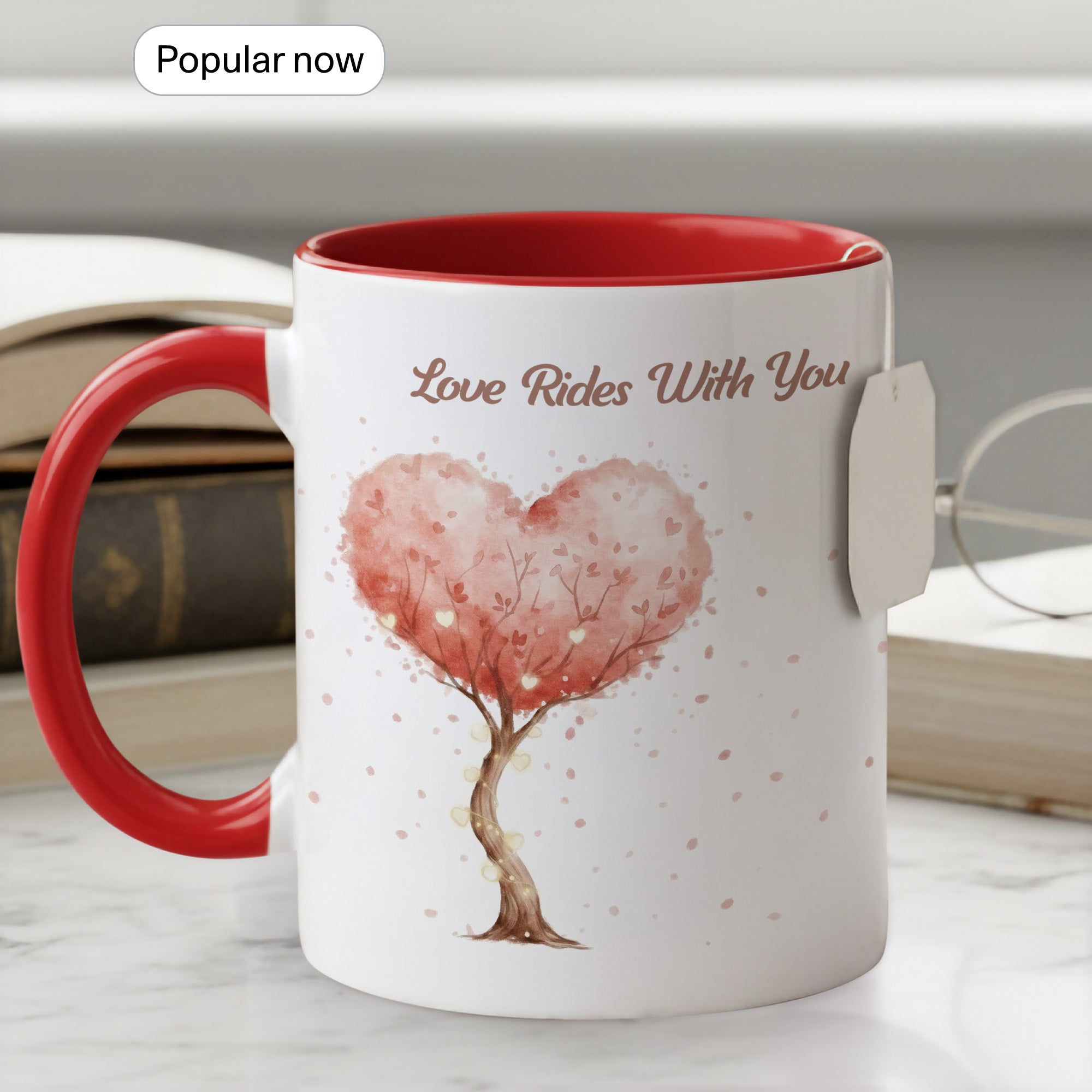 Love Grows With You Mug – Romantic Heart Tree Coffee Cup – Anniversary Gift – Couple Mug 11oz 15oz |Mug 143