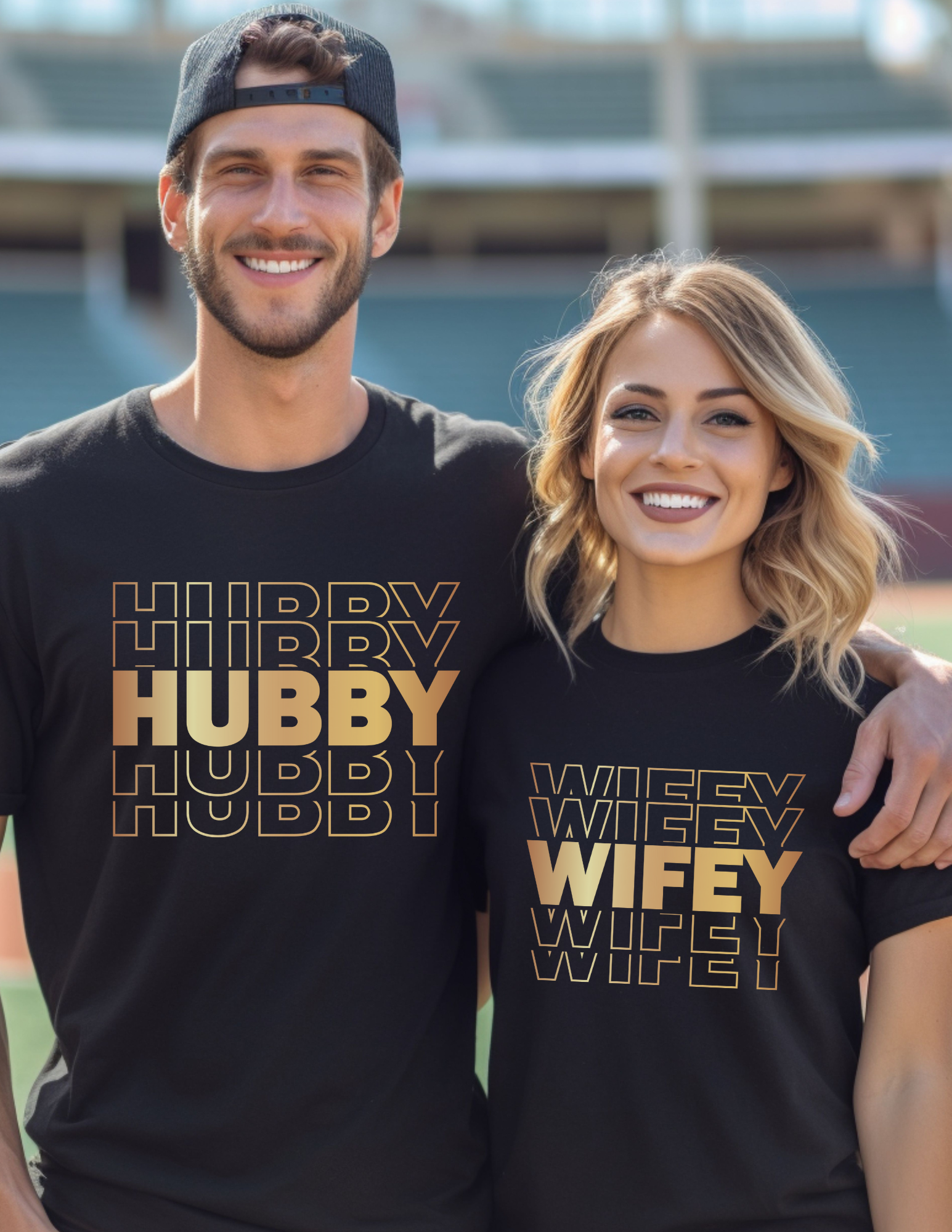 Couples wifey and Hubby T-shirts